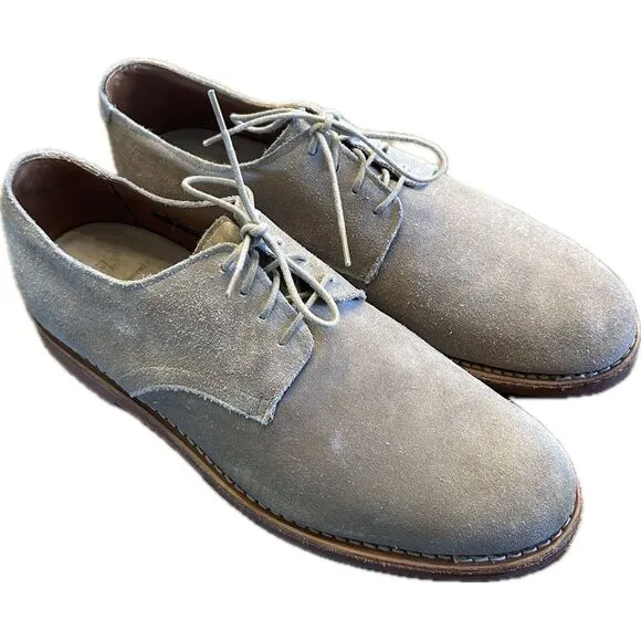 Allen Edmonds Shoes Mens 9 D Tan Taupe Suede‎ Oxfords Vibram Gumlite Work Casual