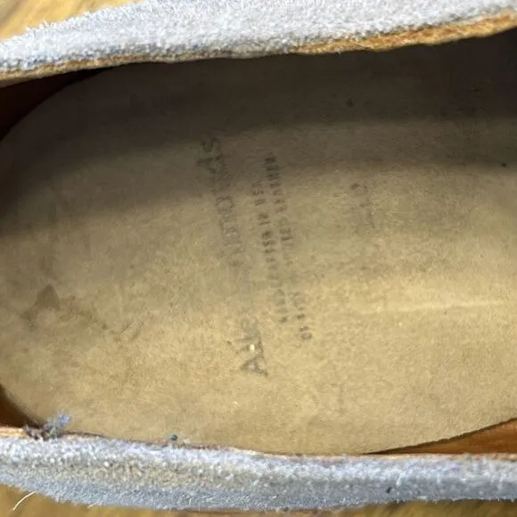Allen Edmonds Shoes Mens 9 D Tan Taupe Suede‎ Oxfords Vibram Gumlite Work Casual