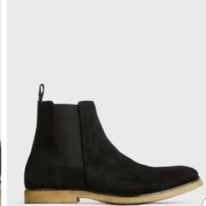 AllSaints Rhett Black Chelsea Suede Boots 45/12