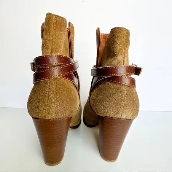 ALLSAINTS Victoria Leather Heel Boot Bootie Tobacco Brown Size 36/5