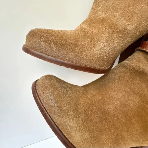 ALLSAINTS Victoria Leather Heel Boot Bootie Tobacco Brown Size 36/5
