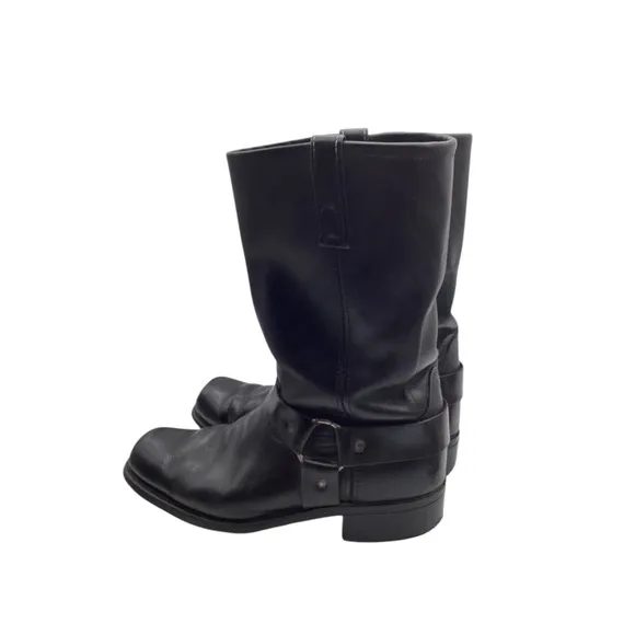 Alpoo Leather Bike Boots Black Size 11.5
