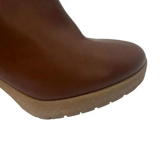 Amalfi By Rangoni Cognac Brown Longobarda Heeled Ankle Boots 8.5 Mod