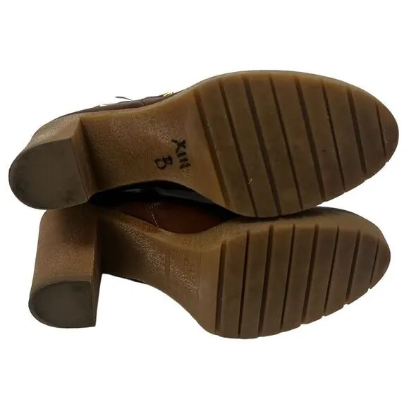 Amalfi By Rangoni Cognac Brown Longobarda Heeled Ankle Boots 8.5 Mod