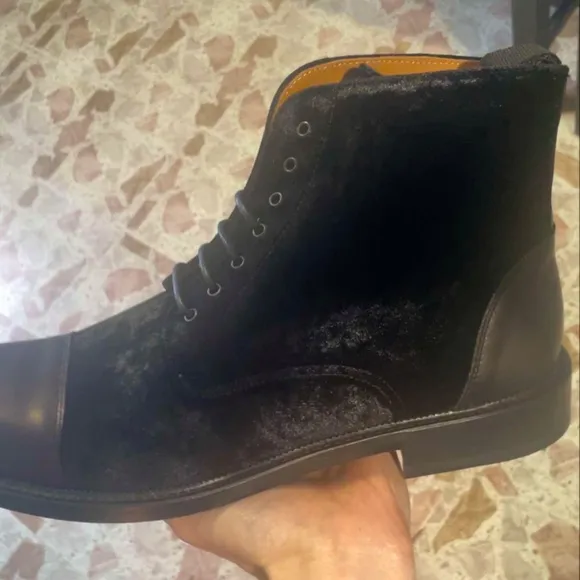 AMAZING Condition Used Twice Velvet, a luxury brand leather boots!!