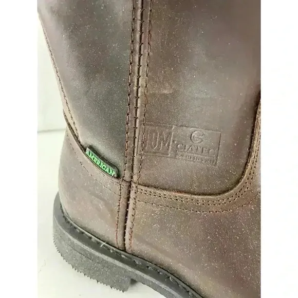 American Welt Cowboy Roper Style Work Boots Square Toe Leather Welt 26 US Mens 8