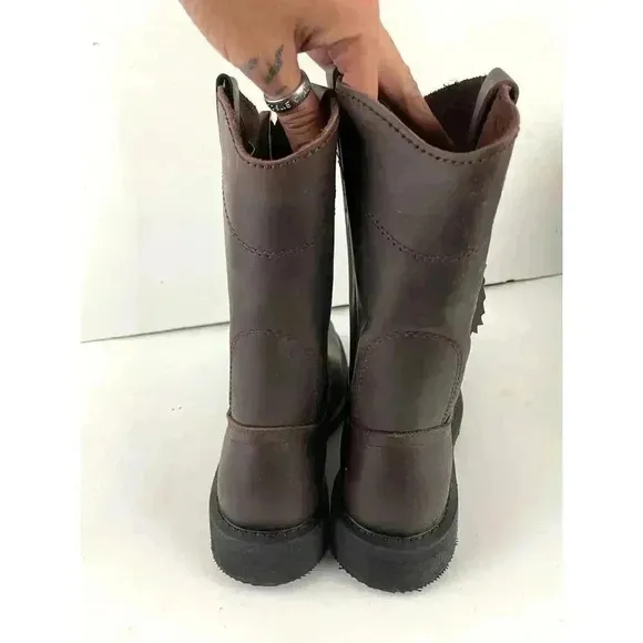 American Welt Cowboy Roper Style Work Boots Square Toe Leather Welt 26 US Mens 8