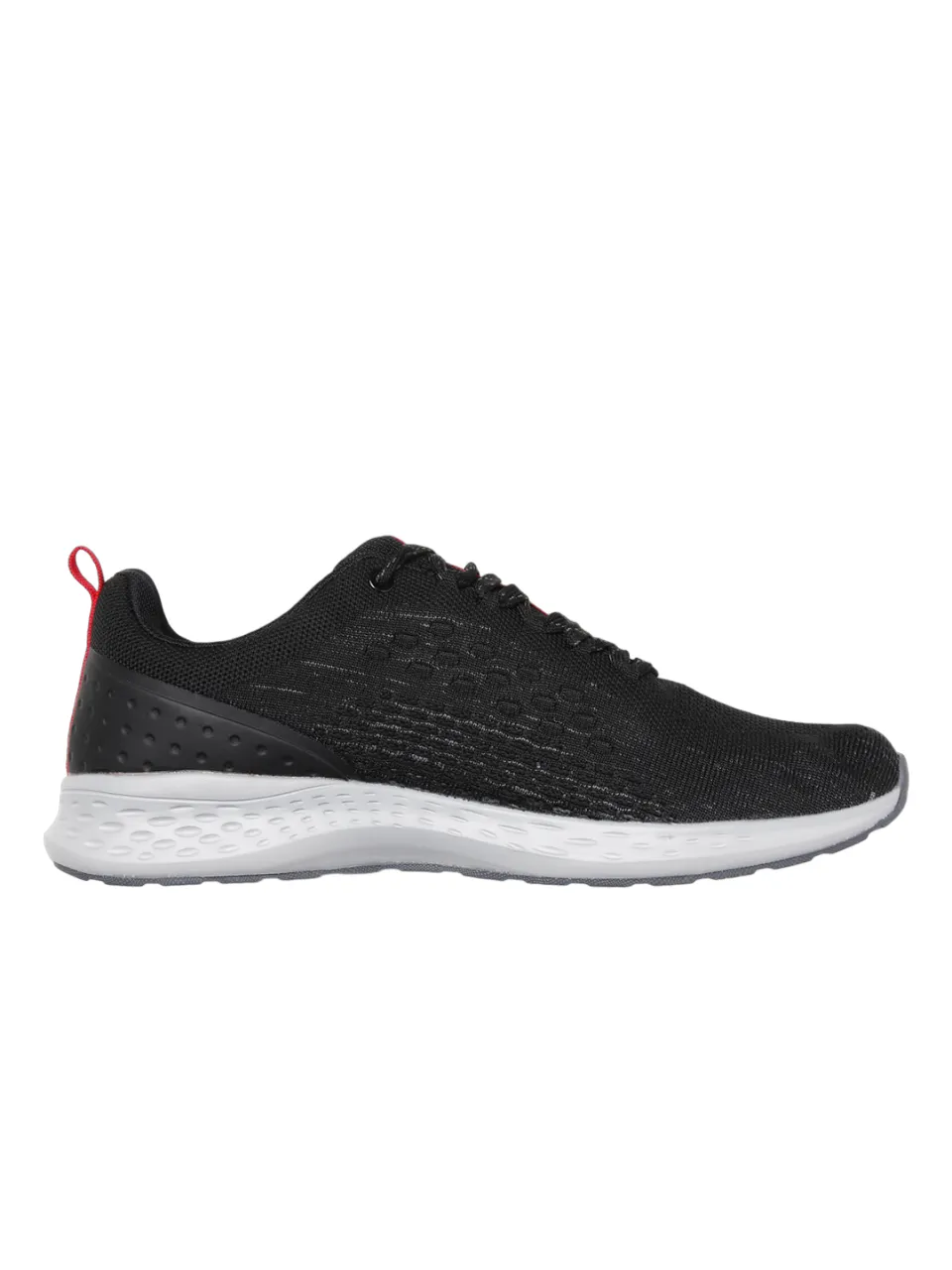 Amp Men’s Knitted Lace-Up Sneakers AM002-BLACK