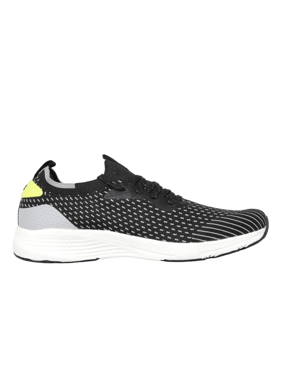 Amp Men’s Knitted Lace-Up Sneakers AM005-BLACK