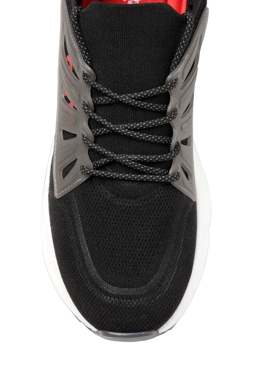 Amp Men’s Knitted Lace-Up Sneakers AM006-BLACK