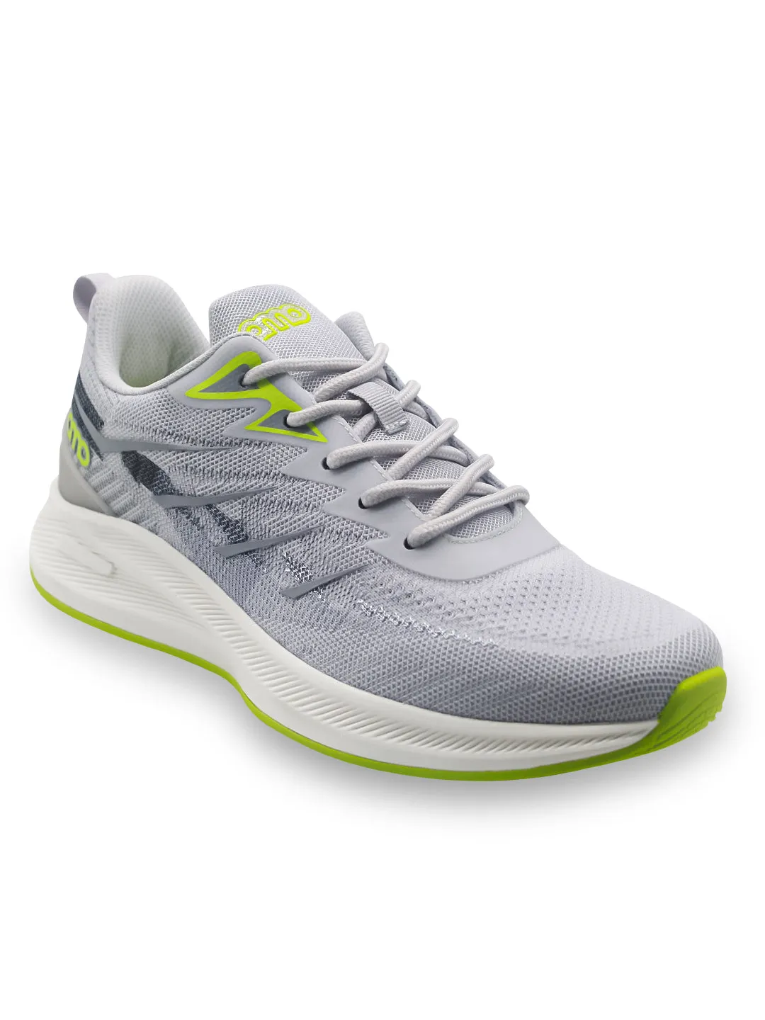 Amp Men’s Knitted Lace-Up Sneakers AM029-GREY