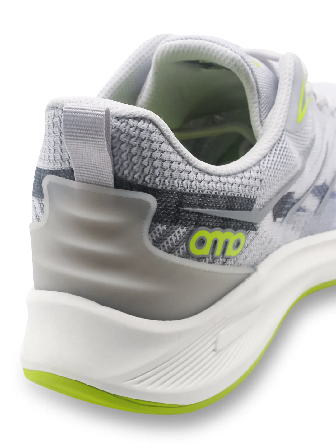 Amp Men’s Knitted Lace-Up Sneakers AM029-GREY