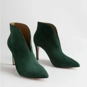 &amp; OTHER STORIES Front Cut Suede Boots