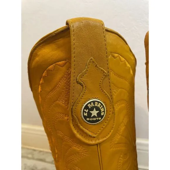 &quot;&quot;EL PADRINO Western Leather Cowboy Boots Men's Size US 6 Mexico 25 EUC&quot;&quot;