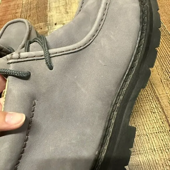 Anca Grey leather ankle boots men's 8.5
