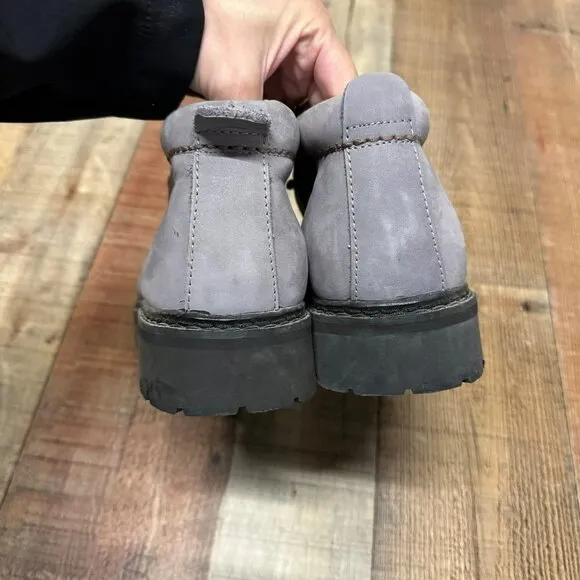 Anca Grey leather ankle boots men's 8.5