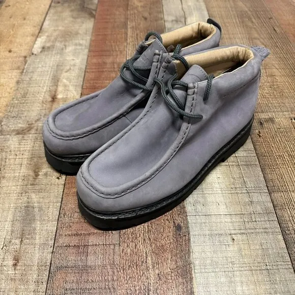 Anca Grey leather ankle boots men's 8.5