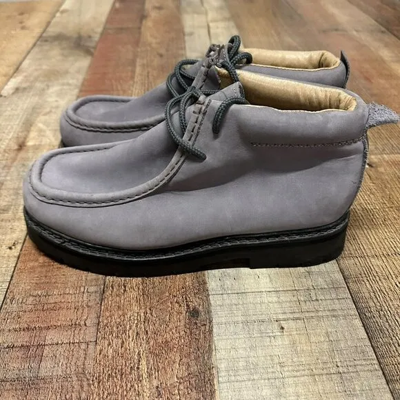 Anca Grey leather ankle boots men's 8.5