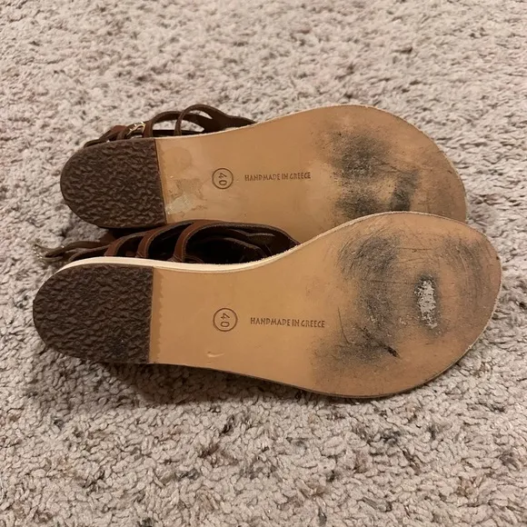 Ancient Greek Leather Sandals EUC