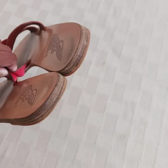 Ancient Greek Sandals Red Leather Sandals