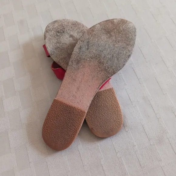 Ancient Greek Sandals Red Leather Sandals