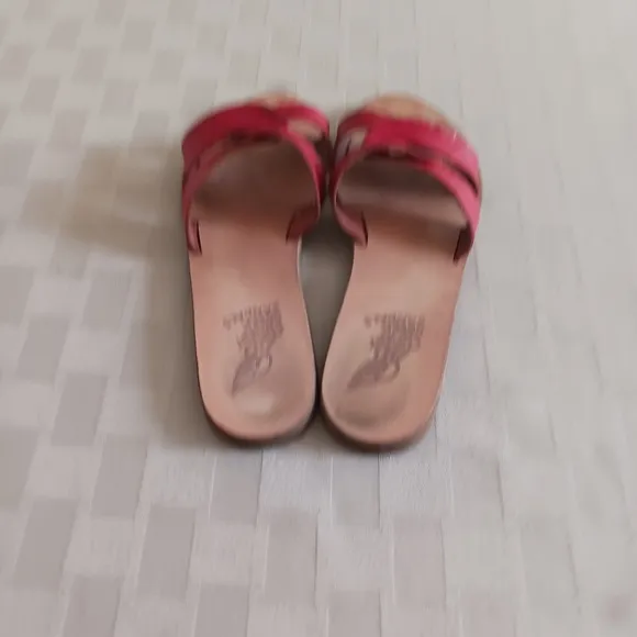 Ancient Greek Sandals Red Leather Sandals