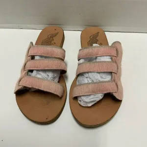 Ancient Greek Sandals Made In Greece Pink Calf Hair Size 40