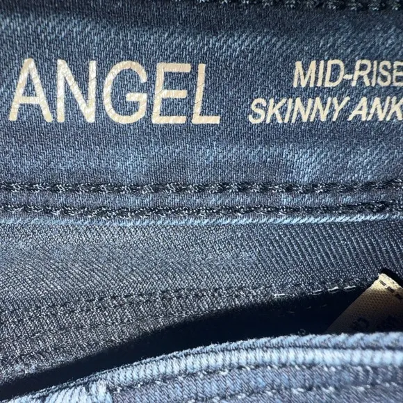 Angel Mid-Rise Skinny Ankle Jeans, Size 25 - Dark Wash denim