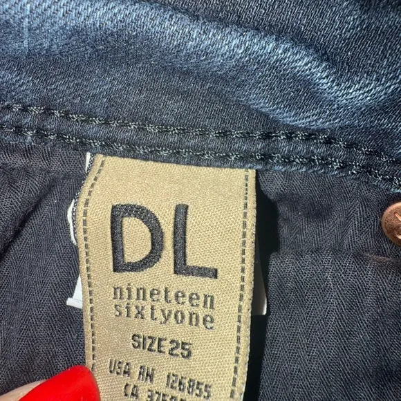 Angel Mid-Rise Skinny Ankle Jeans, Size 25 - Dark Wash denim