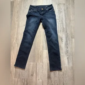 Angel Mid-Rise Skinny Ankle Jeans, Size 25 - Dark Wash denim