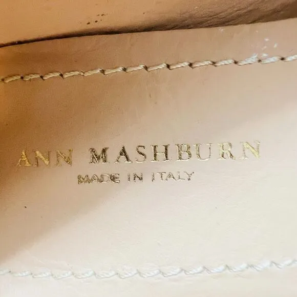 Ann Mashburn Shoes Womens 35 US 5 Blue Green Python Loafers Made in Italy