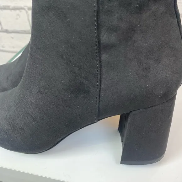 Anne Klein Brenice Boots Women's Size 9 Black Suede Knee High Work Boots NWT