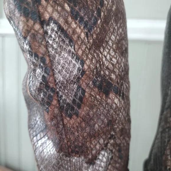 Anne Michelle Snakeskin Print Boots