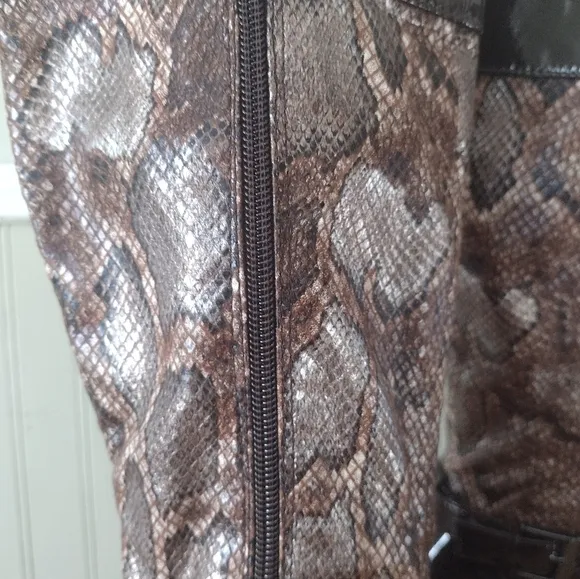 Anne Michelle Snakeskin Print Boots