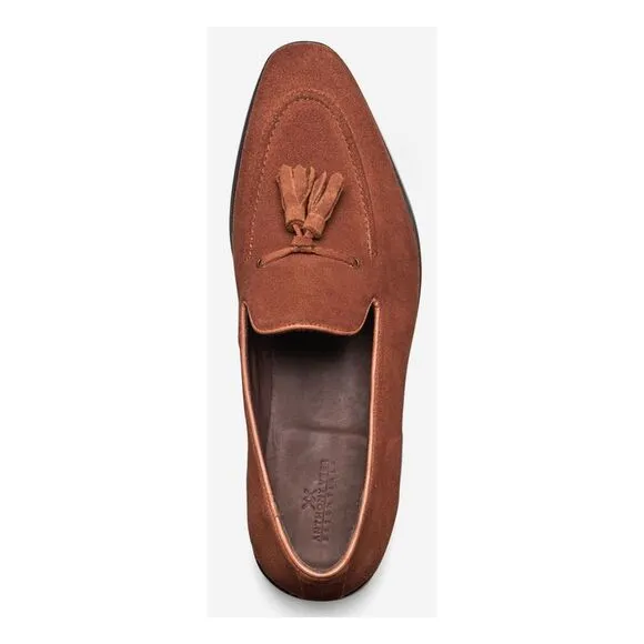 ANTHONY VEER ESSENTIALS Mens Brown Apron Notched Kennedy Loafers Shoes 11.5 D