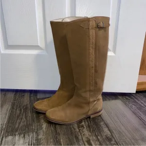 Anthropologie Candela tall leather boots, brown, riding, size 8 classy