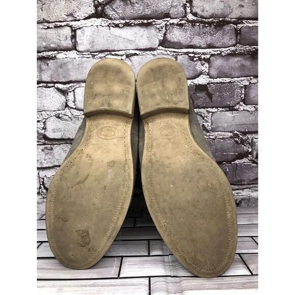 Anthropologie Howsty Gray Suede Western Heel Ankle Boots Women’s Sz 39EU/8.5M US