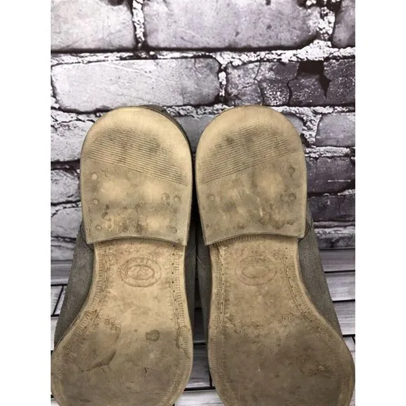 Anthropologie Howsty Gray Suede Western Heel Ankle Boots Women’s Sz 39EU/8.5M US