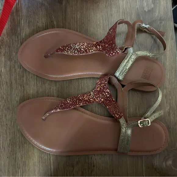 Anthropologie Jasper Jeera metallic speckled sandals