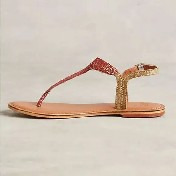 Anthropologie Jasper Jeera metallic speckled sandals