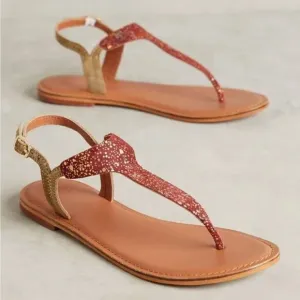 Anthropologie Jasper Jeera metallic speckled sandals