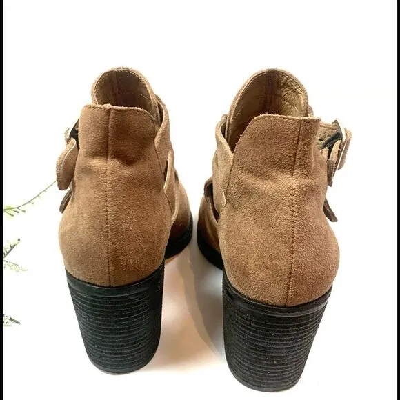 Anthropologie Jeffrey Campbell Brown Suede Ankle Boots