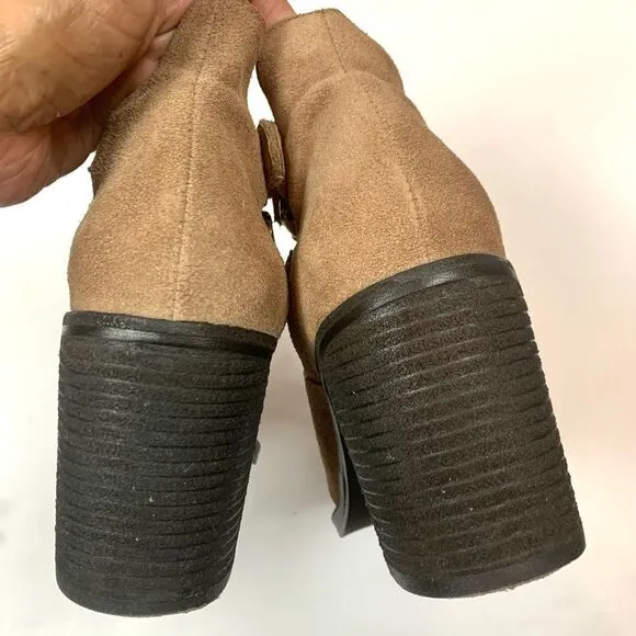 Anthropologie Jeffrey Campbell Brown Suede Ankle Boots