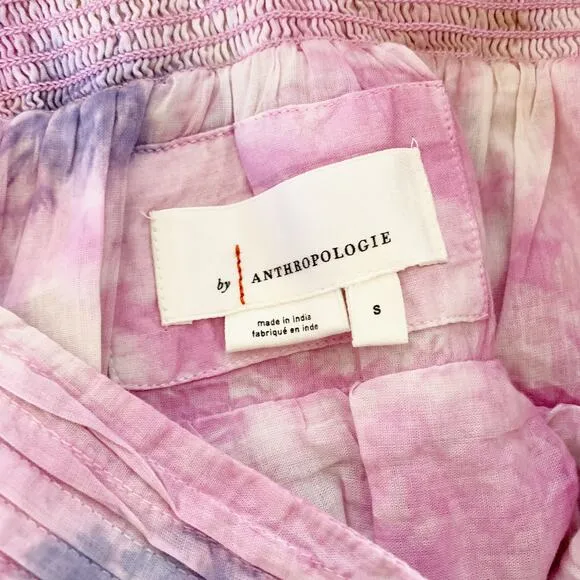 Anthropologie Odessa Tie-Dye Maxi Skirt Small Pink NWT