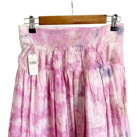 Anthropologie Odessa Tie-Dye Maxi Skirt Small Pink NWT