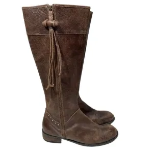 Anthropologie Schuler &amp; Sons Brass Tracks Leather Boots