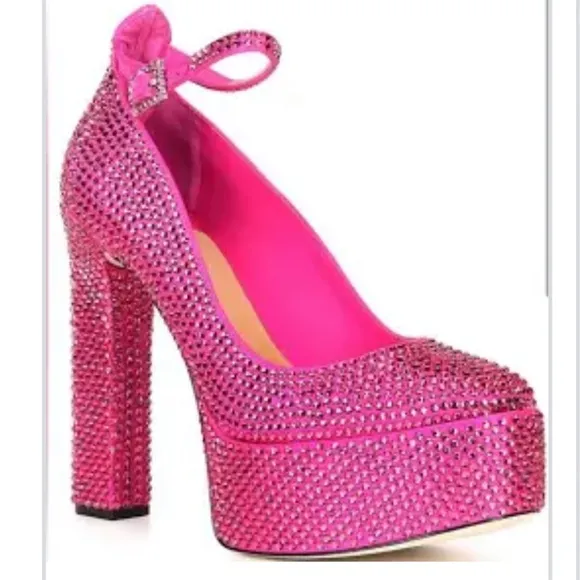 ANTONIO MELANI  NWT Capsule Dr. Bridget Hotfix Rhinestone Platform Dress Pumps