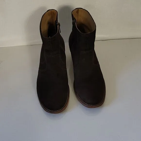 A.P.C Anna Brown Suede Ankle Boots Size 37