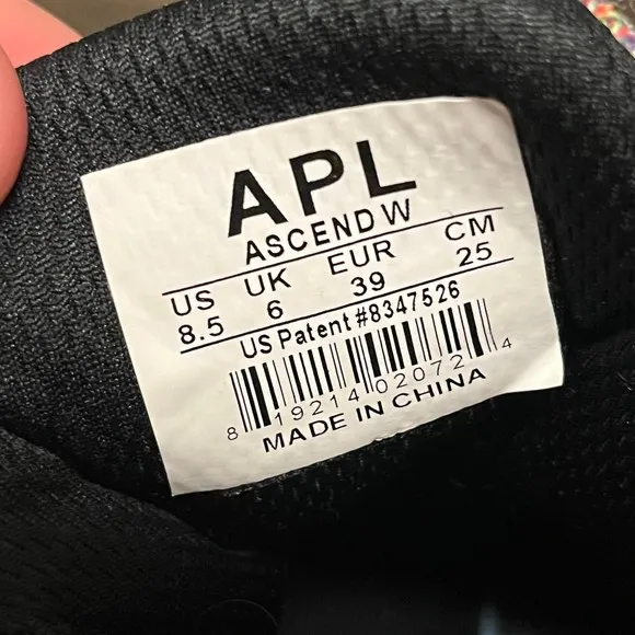 APL Athletic Propulsion Labs Ascend Women’s Running Shoes 8.5 Black‎ Multicolor