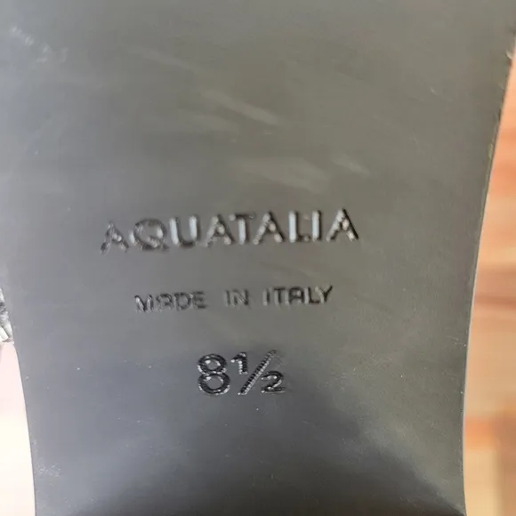 Aquatalia Billina Combo Moto Women's Black leather ankle boots
